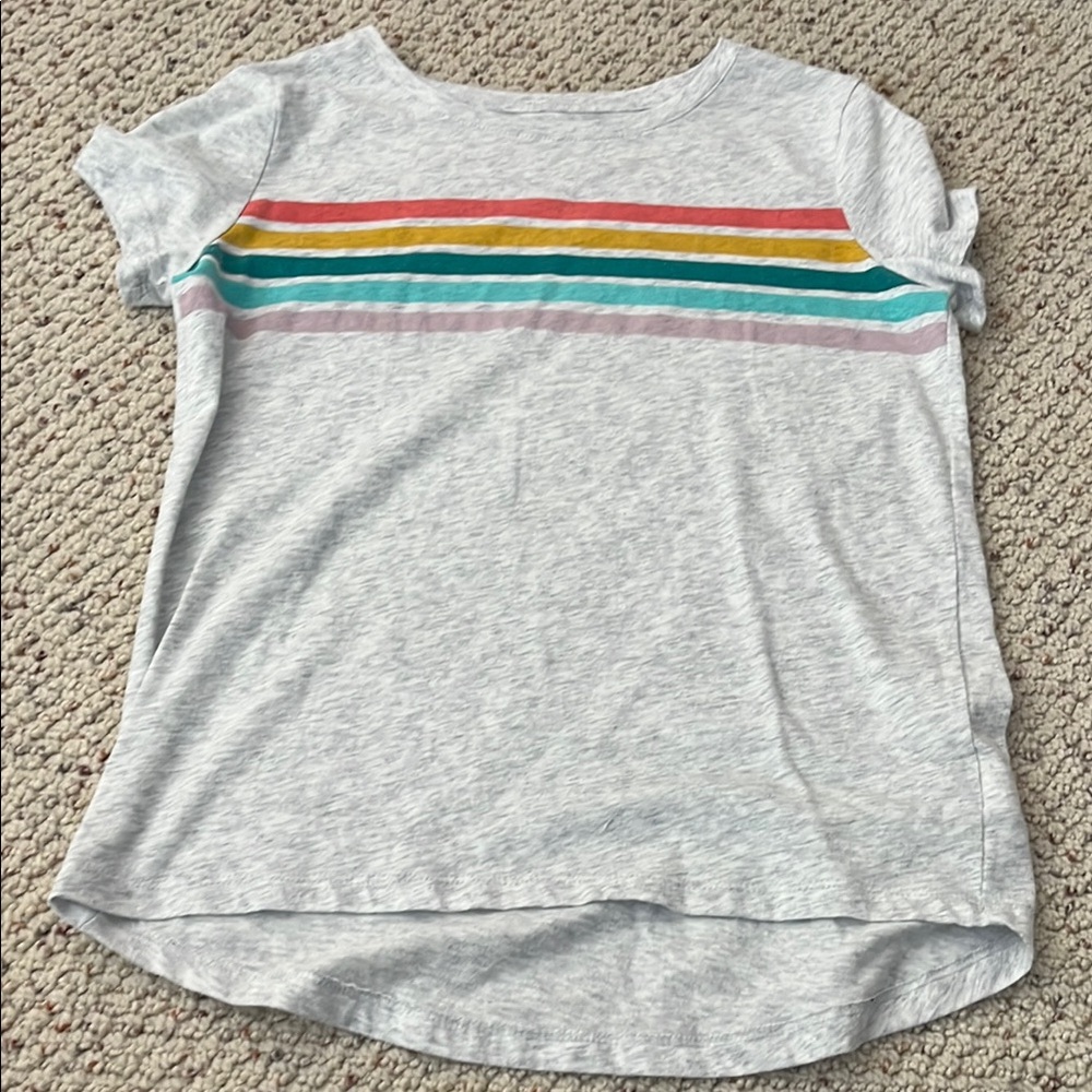 Old Navy Gray and Red Short Sleeve Tee